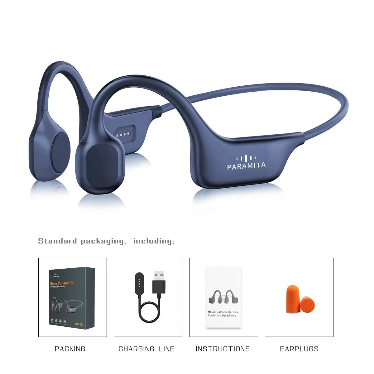 Comfortable Bluetooth Bone Conductor Headphones With Mic