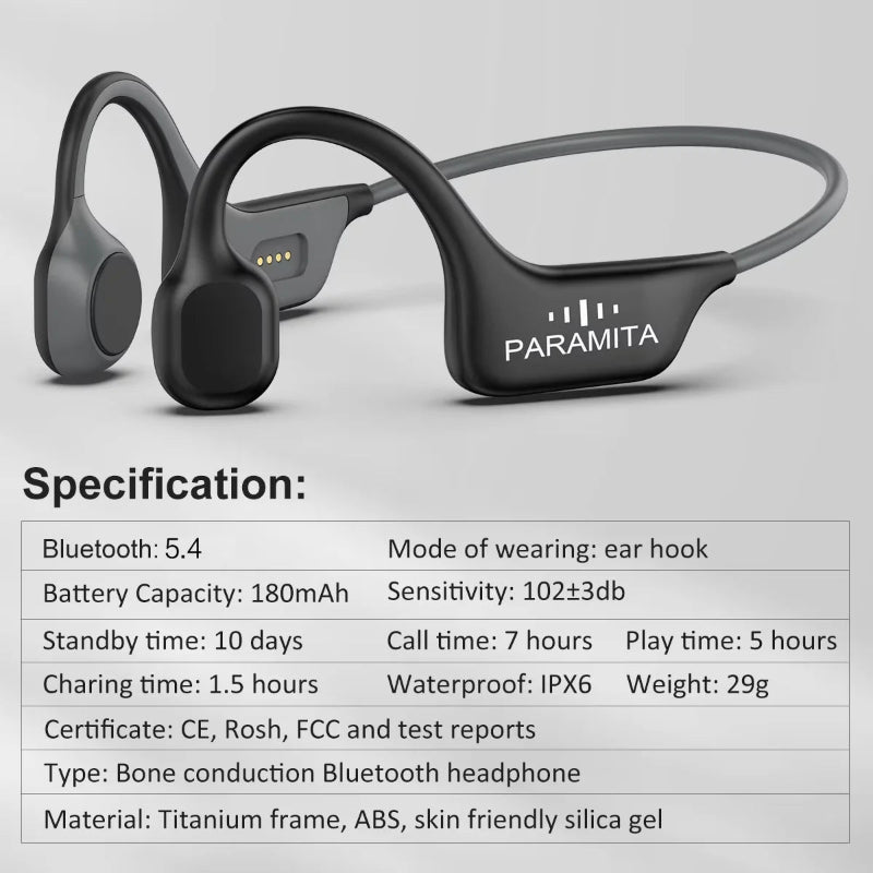 Comfortable Bluetooth Bone Conductor Headphones With Mic